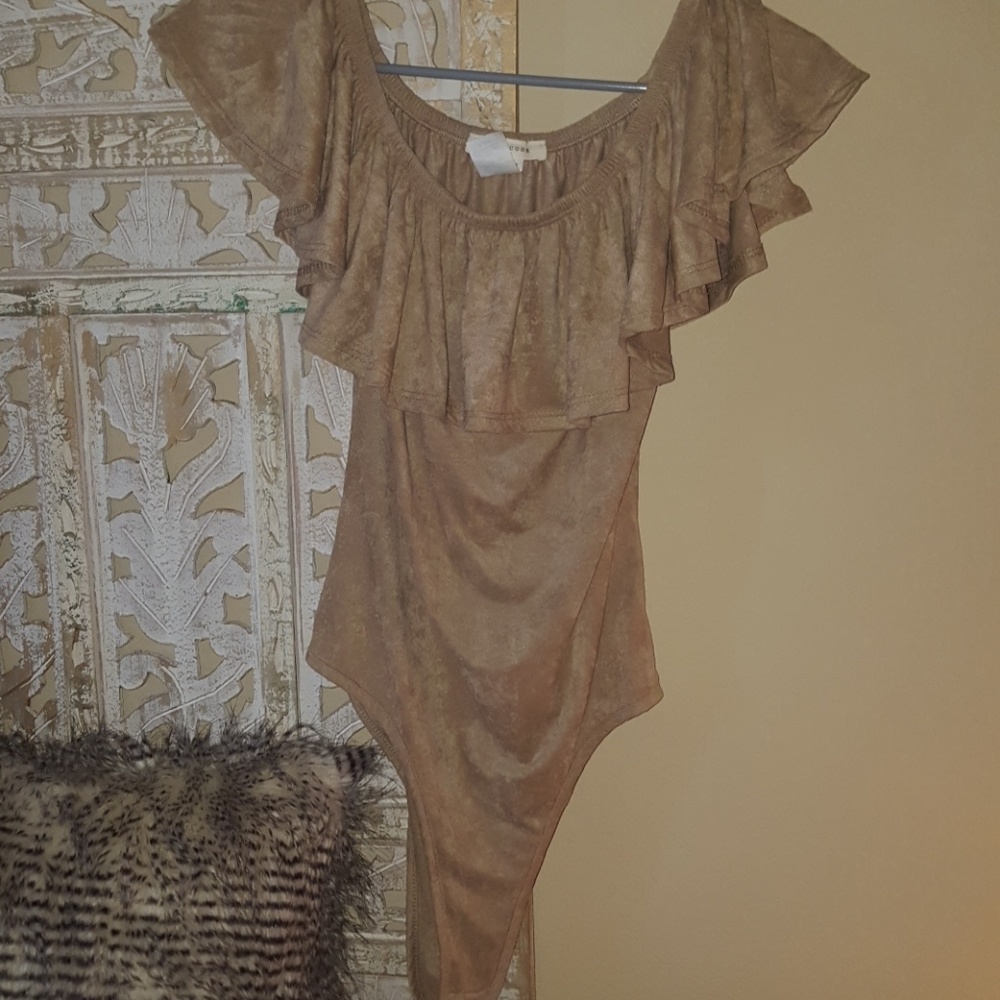 Beautiful suede texture bodysuit